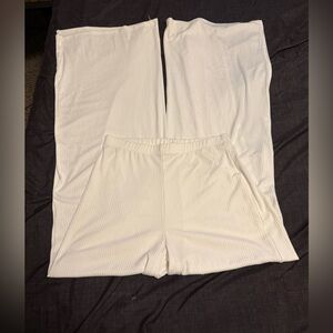 Elegant White Women's Flare Pants